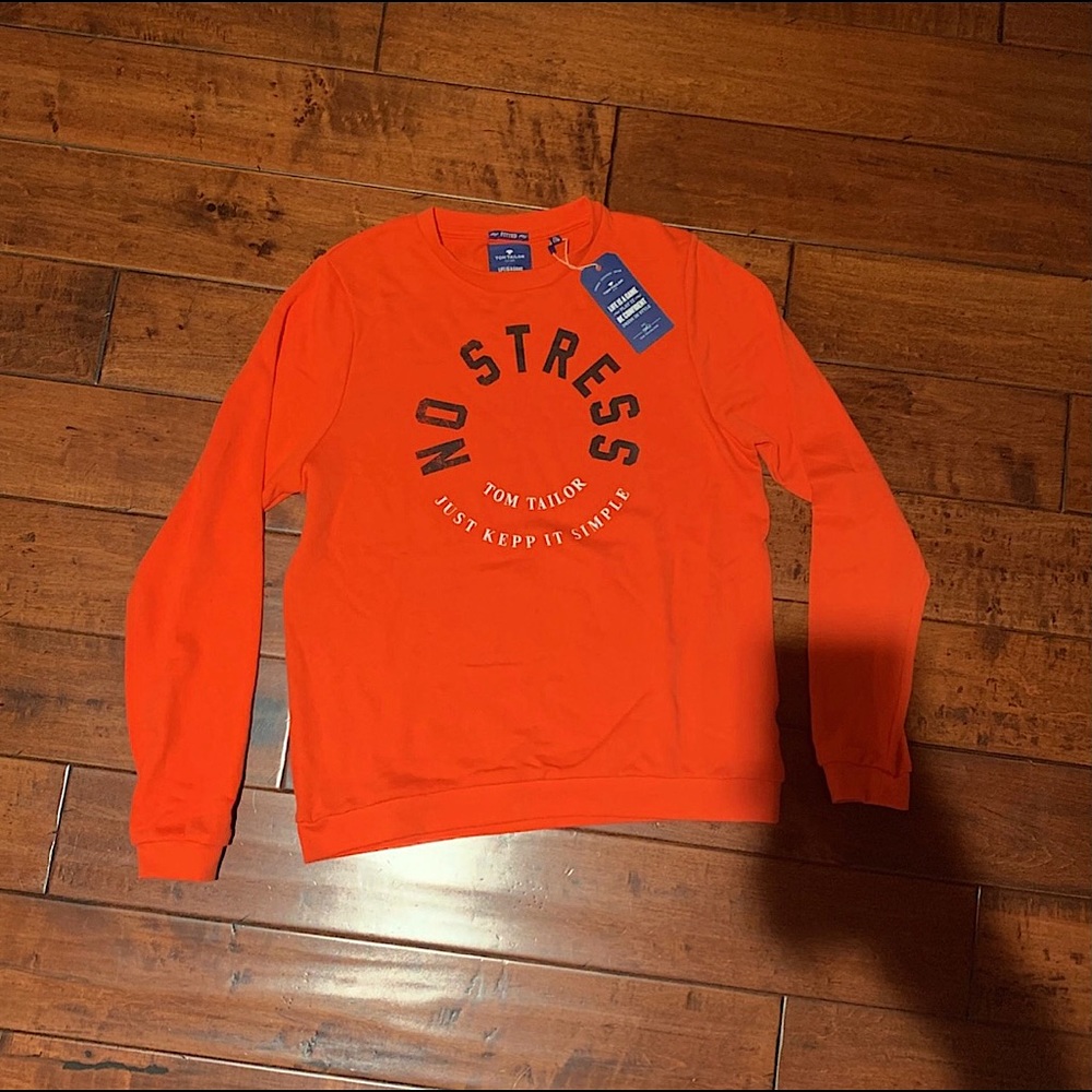Crewneck, Tom Tailor, Orange, Adult Small( Or Youth XL)